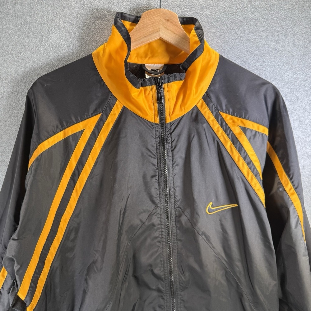 Nike Vintage Big Swoosh Full Zip Up Nylon Track Windbreaker Jacket Men's Large - Picture 4 of 12